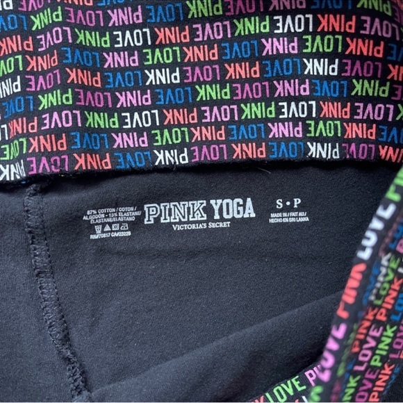 PINK Victoria's Secret Black Shorts with Colorful Waistband - Picture 2 of 3